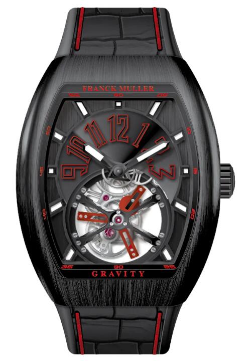 Buy Franck Muller Vanguard Gravity Tourbillon Brushed Black Titanium - Red Replica Watch for sale Cheap Price V 41 T GRAVITY CS NR BR (ER) (TT) (NR NR RGE) - Click Image to Close